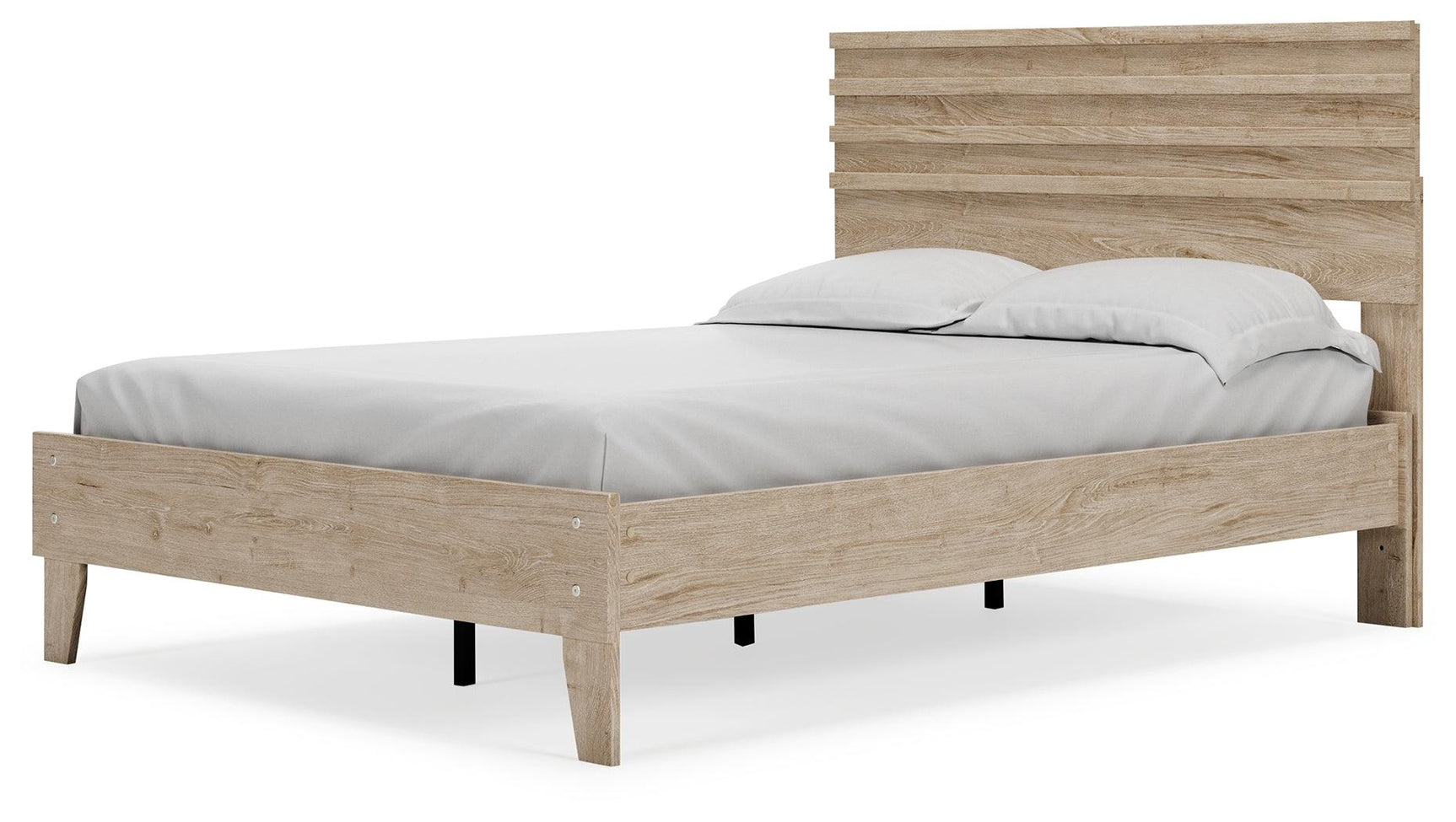 Oliah Natural Full Panel Platform Bed - Ella Furniture