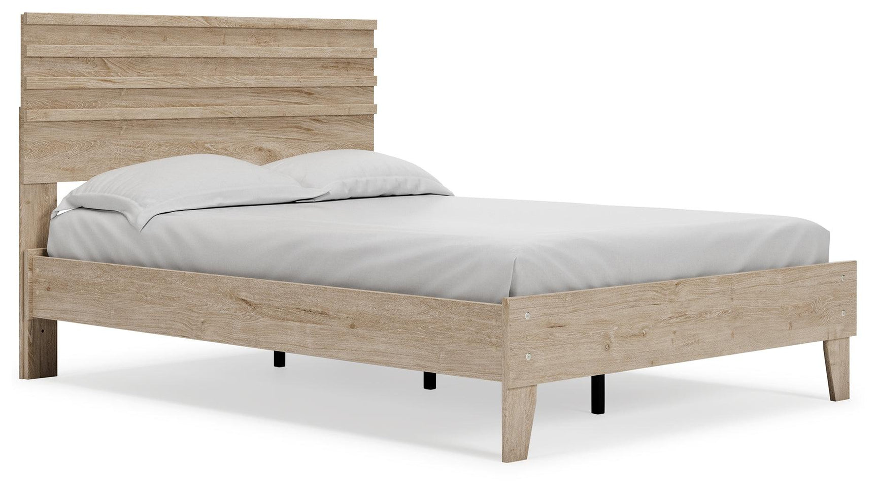 Oliah Natural Full Panel Platform Bed - Ella Furniture