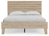 Oliah Natural Full Panel Platform Bed - Ella Furniture