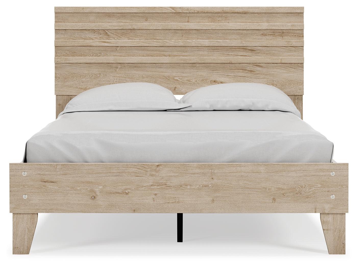 Oliah Natural Full Panel Platform Bed - Ella Furniture