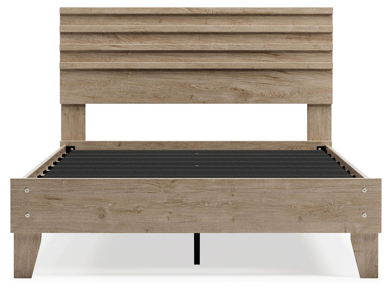 Oliah Natural Full Panel Platform Bed - Ella Furniture