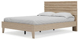 Oliah Natural Queen Panel Platform Bed - Ella Furniture