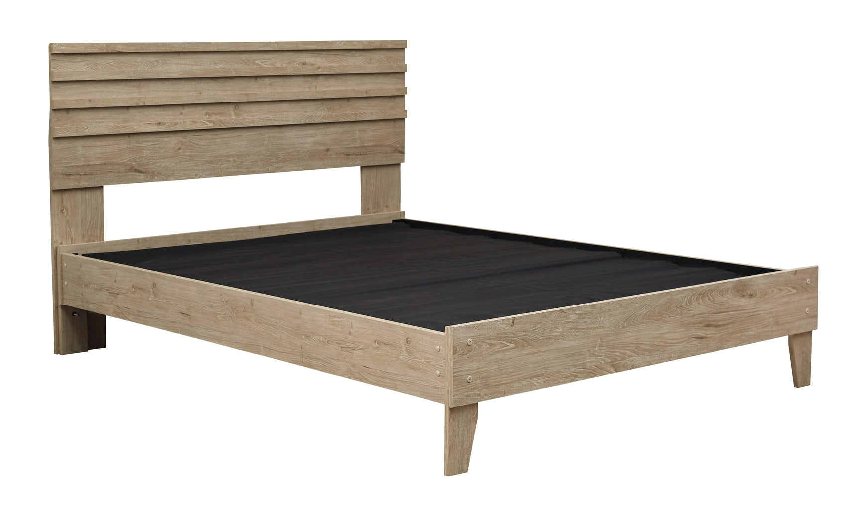 Oliah Natural Queen Panel Platform Bed - Ella Furniture