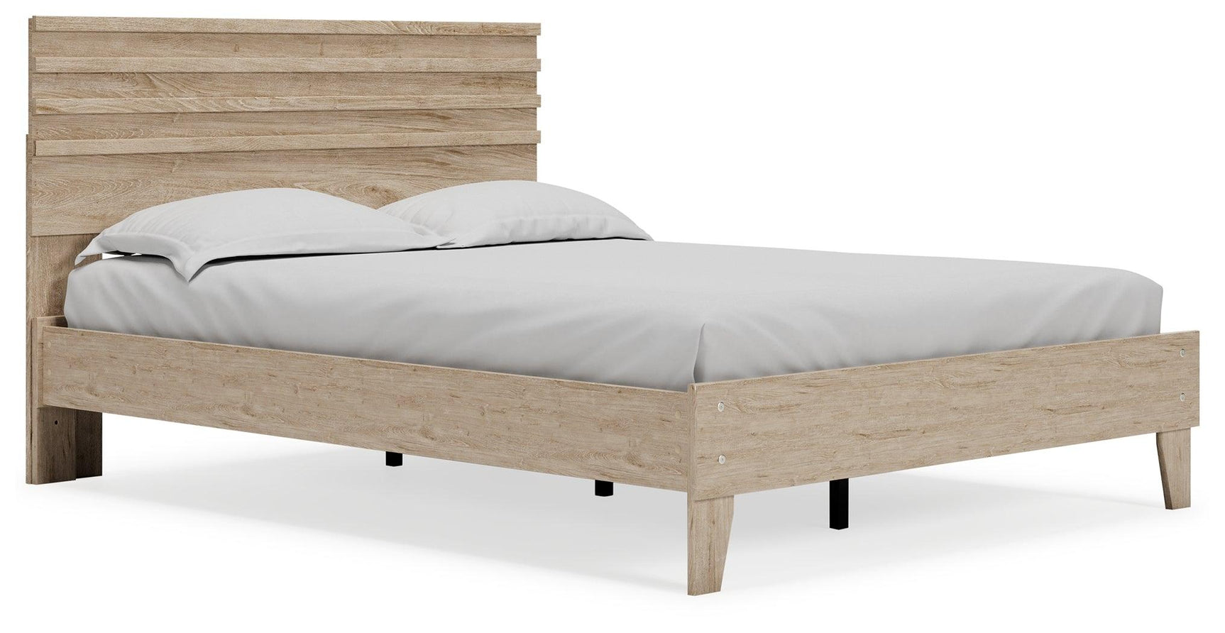 Oliah Natural Queen Panel Platform Bed - Ella Furniture