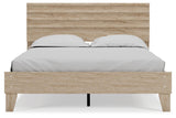 Oliah Natural Queen Panel Platform Bed - Ella Furniture