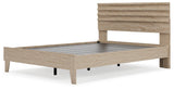 Oliah Natural Queen Panel Platform Bed - Ella Furniture