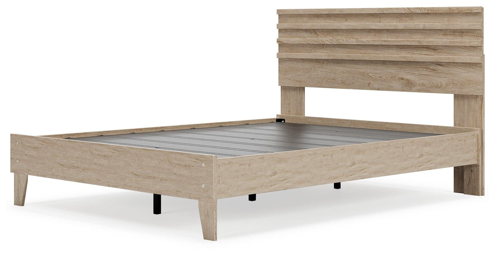 Oliah Natural Queen Panel Platform Bed - Ella Furniture