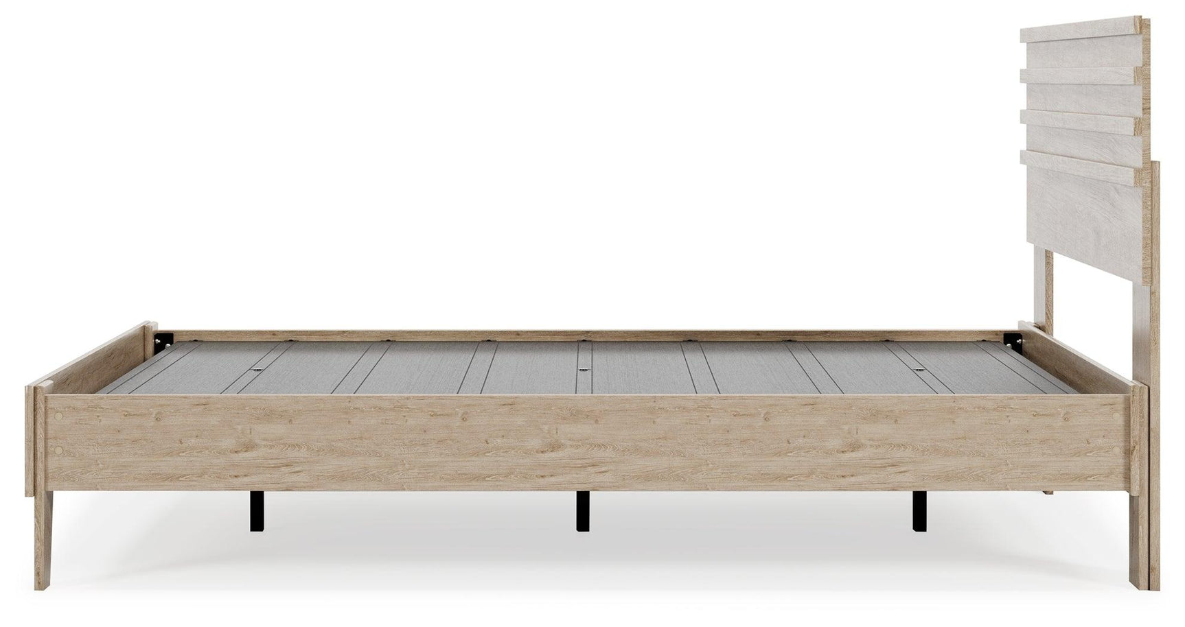 Oliah Natural Queen Panel Platform Bed - Ella Furniture