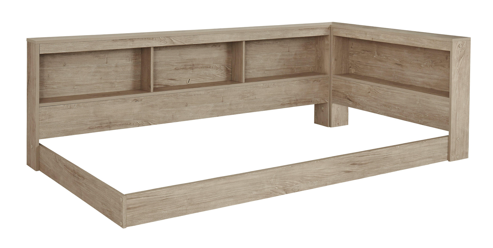 Oliah Natural Twin Bookcase Storage Bed - Ella Furniture