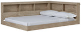 Oliah Natural Full Bookcase Storage Bed - Ella Furniture