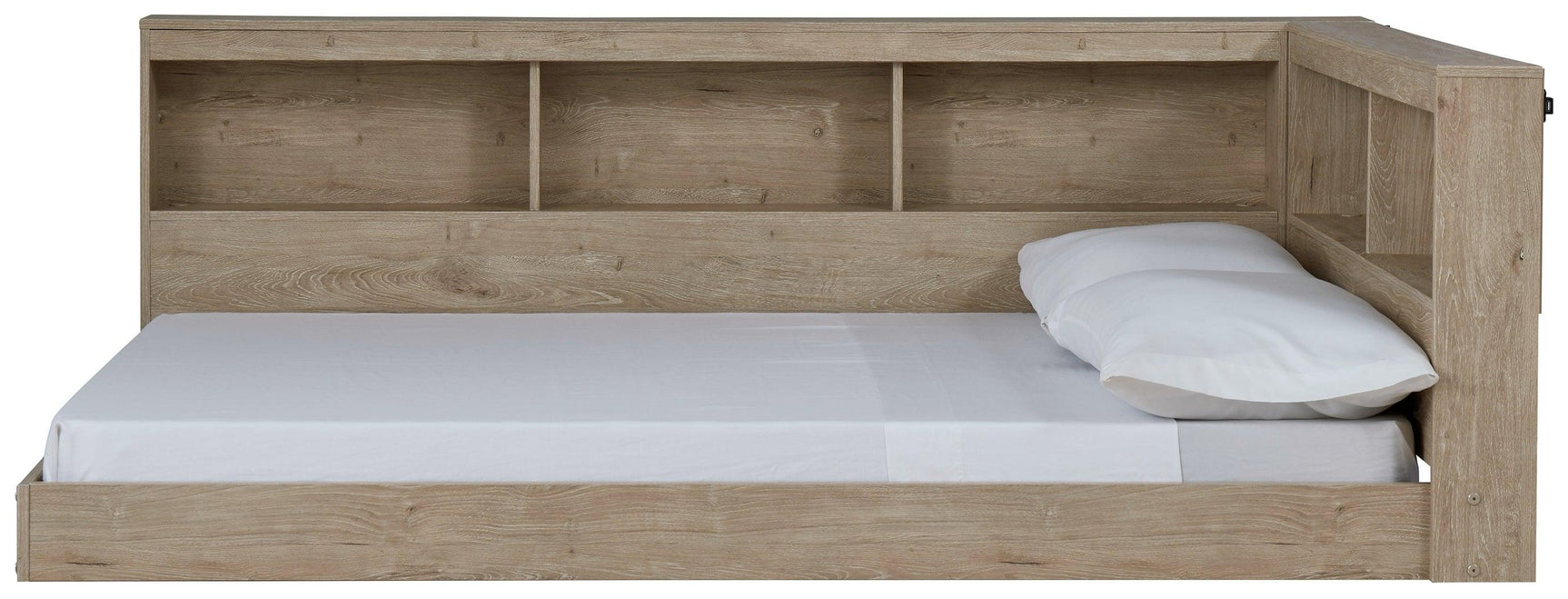 Oliah Natural Full Bookcase Storage Bed - Ella Furniture