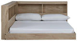 Oliah Natural Full Bookcase Storage Bed - Ella Furniture