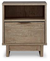 Oliah Natural Nightstand - Ella Furniture