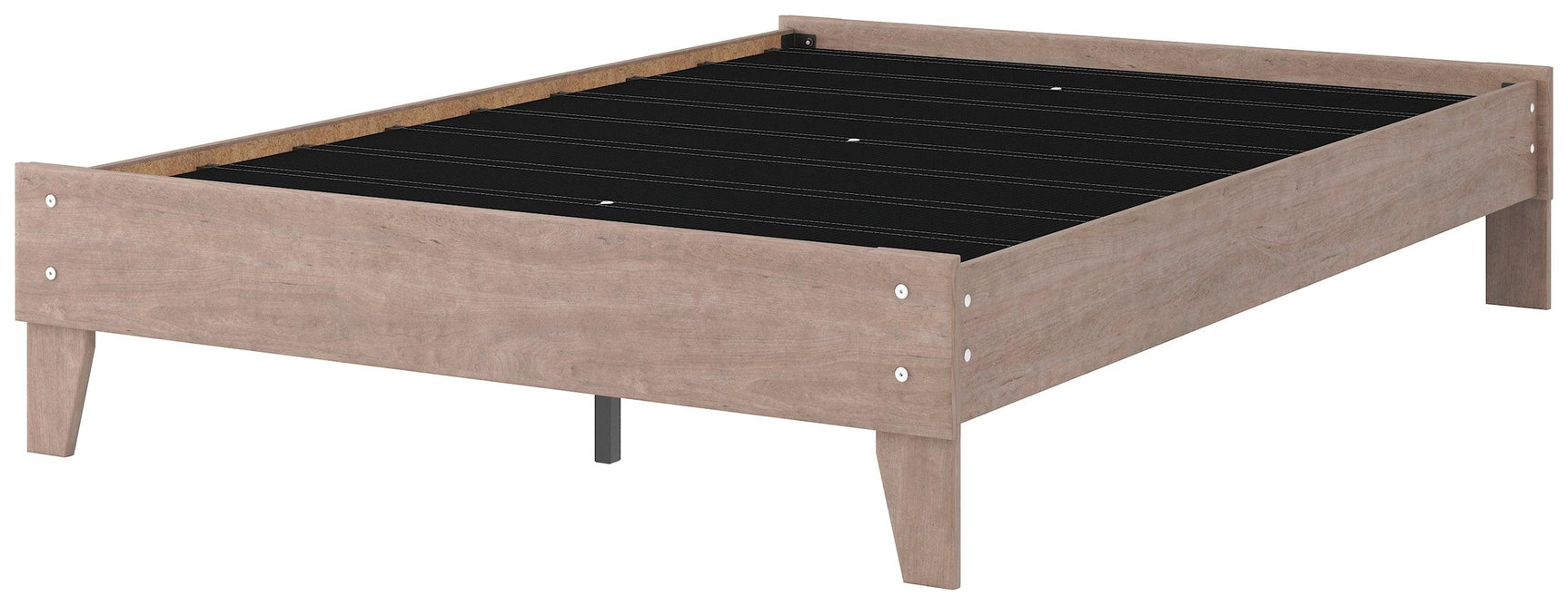 Flannia Gray Full Platform Bed - Ella Furniture