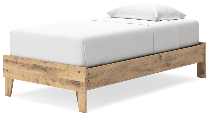 Larstin Brown Twin Platform Bed - Ella Furniture