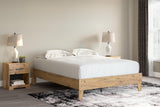 Larstin Brown Queen Platform Bed - Ella Furniture