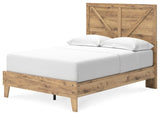 Larstin Brown Full Crossbuck Panel Platform Bed - Ella Furniture