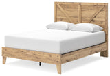 Larstin Brown Queen Crossbuck Panel Platform Bed - Ella Furniture