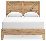 Larstin Brown Queen Crossbuck Panel Platform Bed - Ella Furniture