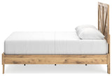 Larstin Brown Queen Crossbuck Panel Platform Bed - Ella Furniture