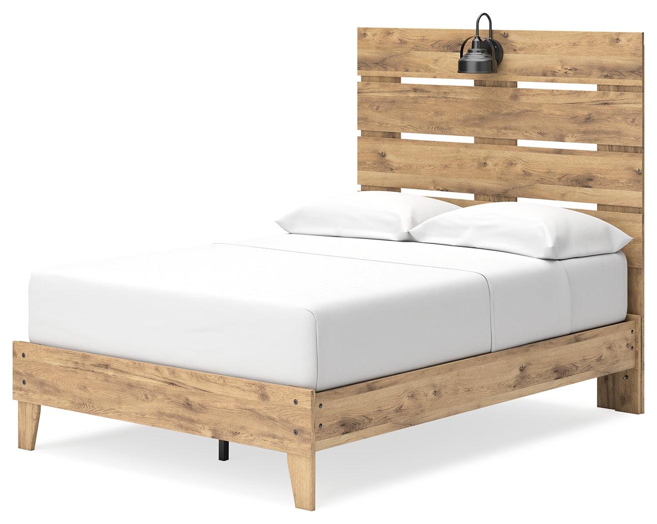 Larstin Brown Full Panel Platform Bed - Ella Furniture