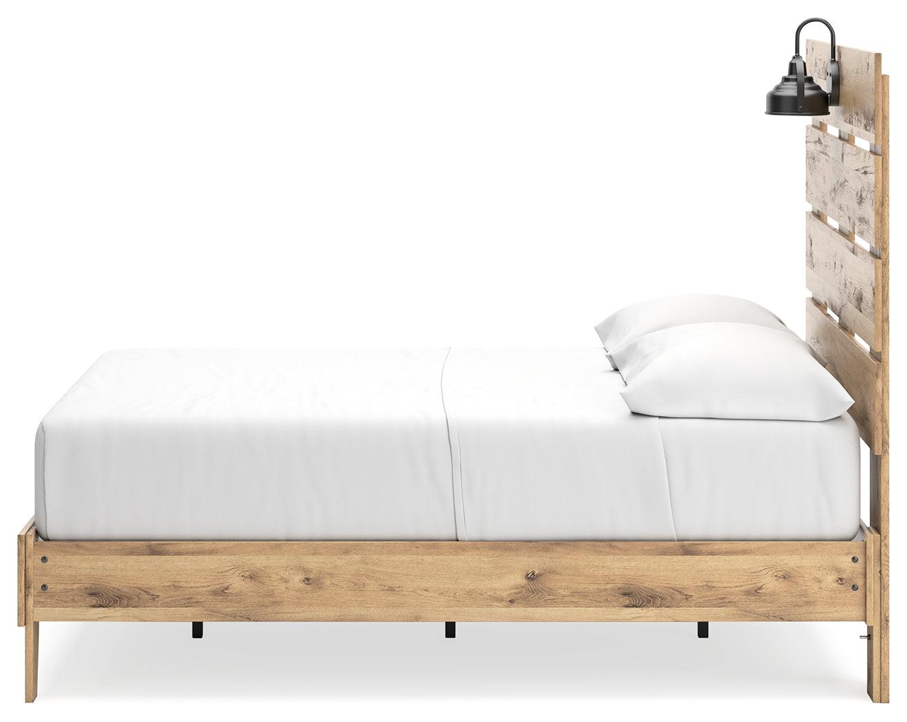 Larstin Brown Full Panel Platform Bed - Ella Furniture