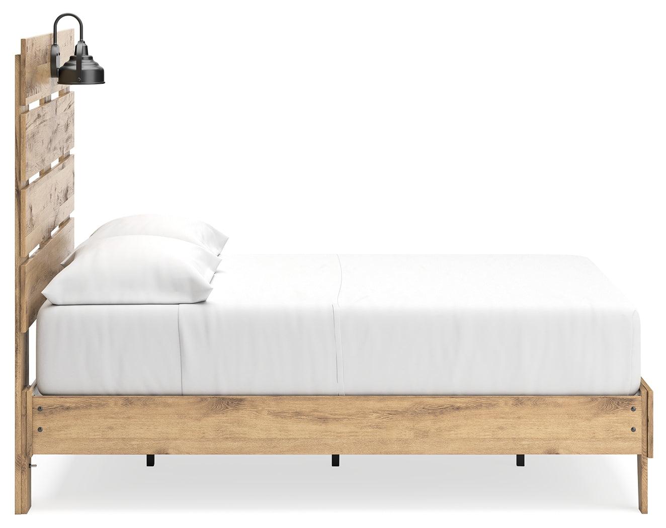 Larstin Brown Full Panel Platform Bed - Ella Furniture