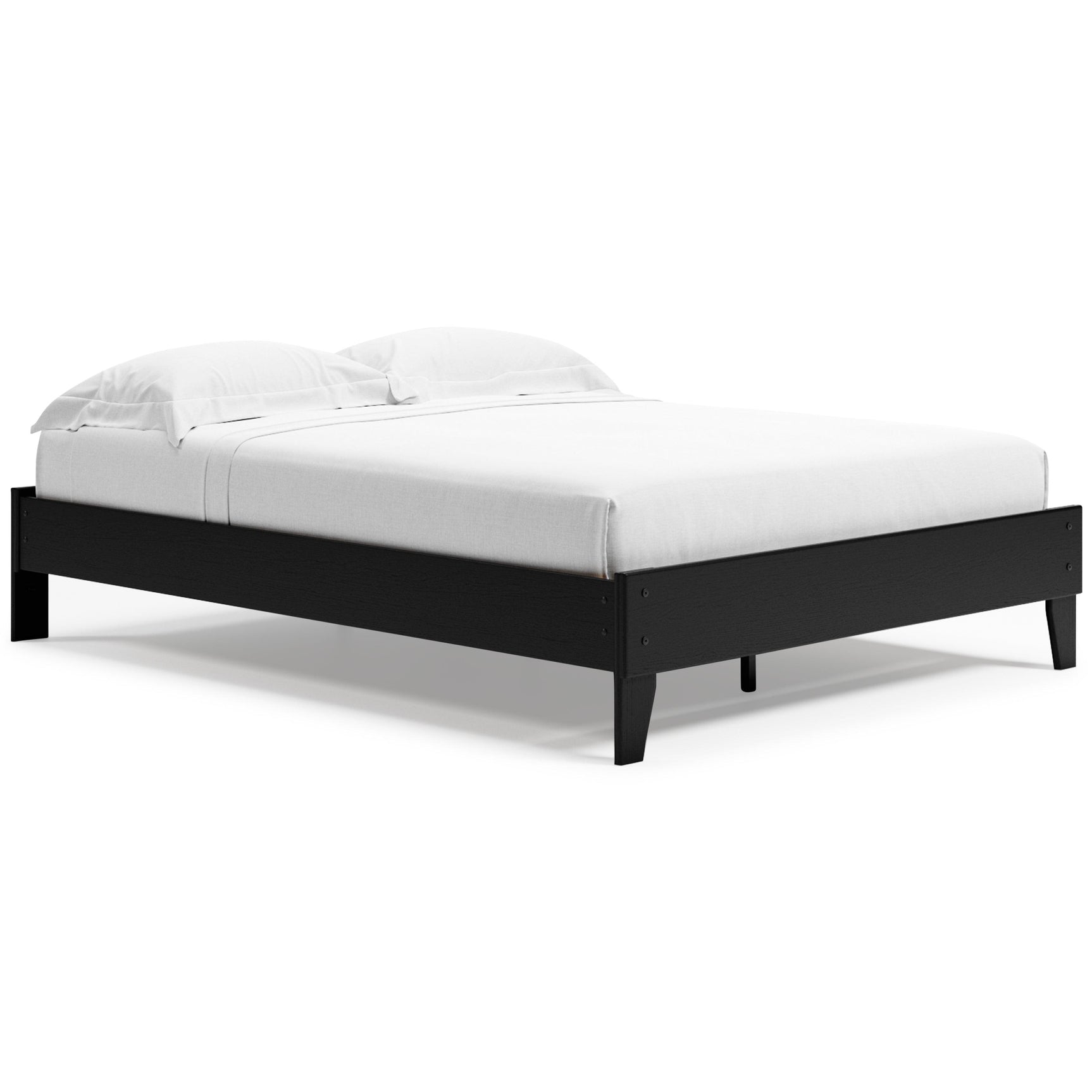 Finch Black Queen Platform Bed - Ella Furniture