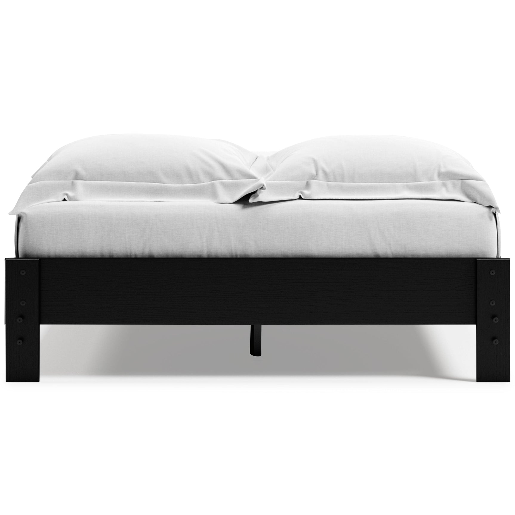 Finch Black Queen Platform Bed - Ella Furniture