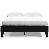 Finch Black Queen Platform Bed - Ella Furniture