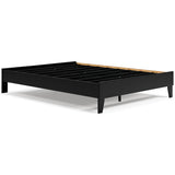 Finch Black Queen Platform Bed - Ella Furniture