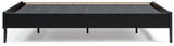 Finch Black Queen Platform Bed - Ella Furniture