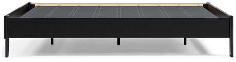 Finch Black Queen Platform Bed - Ella Furniture