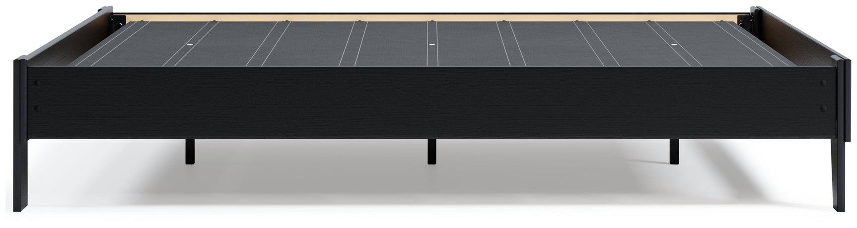 Finch Black Queen Platform Bed - Ella Furniture