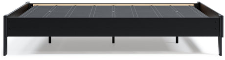 Finch Black Queen Platform Bed - Ella Furniture