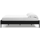 Finch Black Queen Platform Bed - Ella Furniture