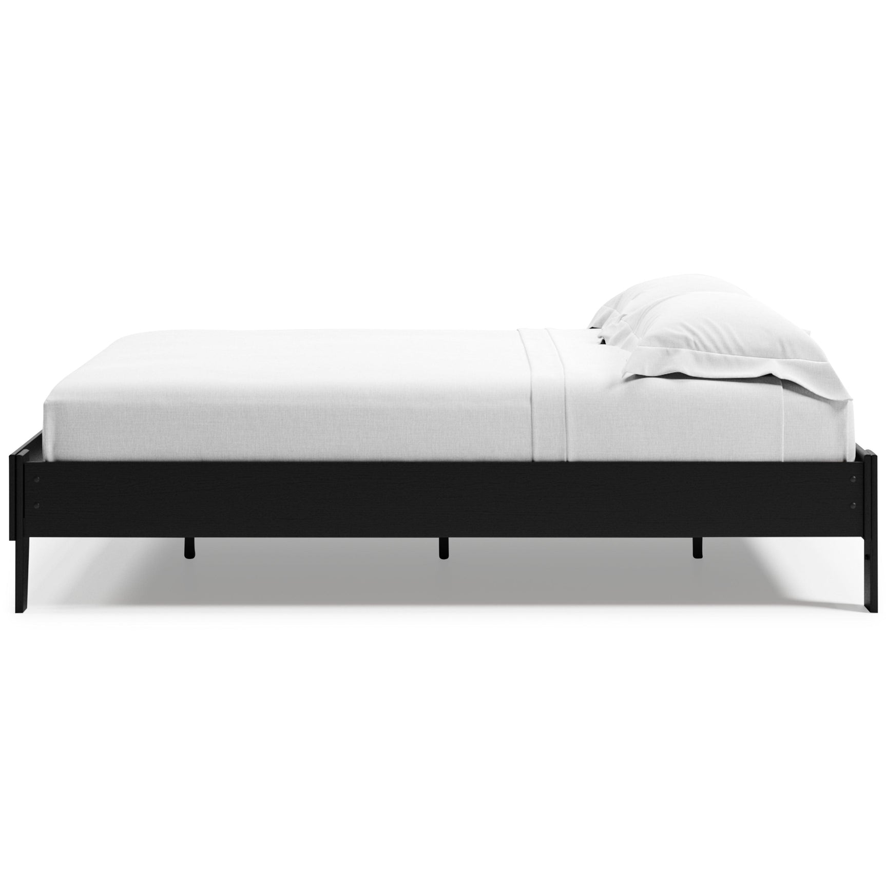 Finch Black Queen Platform Bed - Ella Furniture