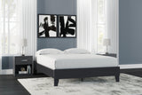 Finch Black Queen Platform Bed - Ella Furniture