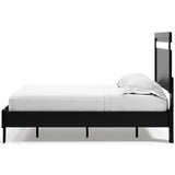 Finch Black/brown Full Panel Platform Bed - Ella Furniture
