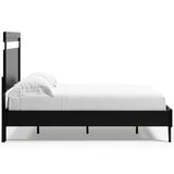 Finch Black/brown Full Panel Platform Bed - Ella Furniture