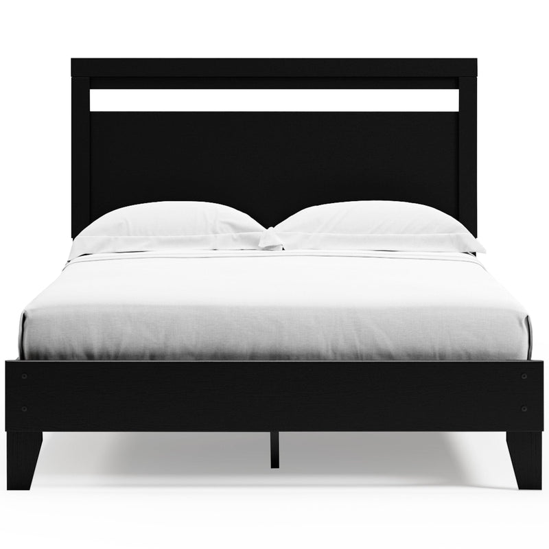 Finch Black/brown Queen Panel Platform Bed
