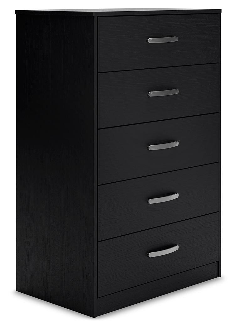 Finch Black Chest Of Drawers - Ella Furniture