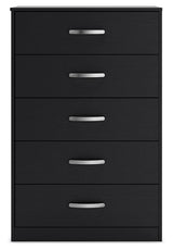 Finch Black Chest Of Drawers - Ella Furniture