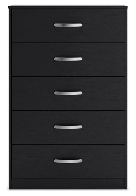 Finch Black Chest Of Drawers - Ella Furniture