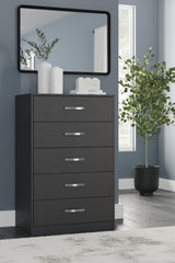 Finch Black Chest Of Drawers - Ella Furniture