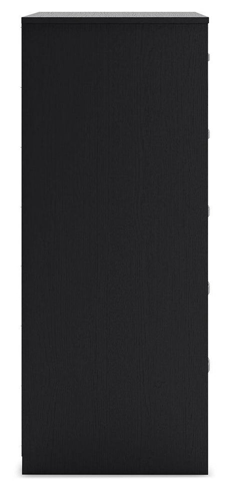 Finch Black Chest Of Drawers - Ella Furniture