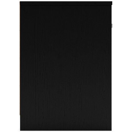 Finch Black Nightstand - Ella Furniture