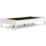 Flannia White Twin Platform Bed - Ella Furniture