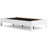 Flannia White Twin Platform Bed - Ella Furniture