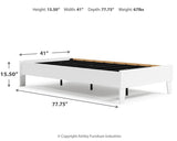 Flannia White Twin Platform Bed - Ella Furniture